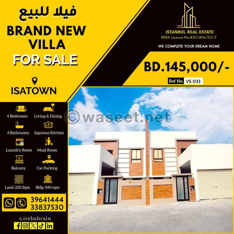 New villa for sale in Isa Town  0