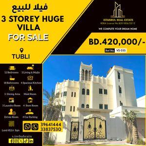 Huge 3 storey villa for sale in Tubli 