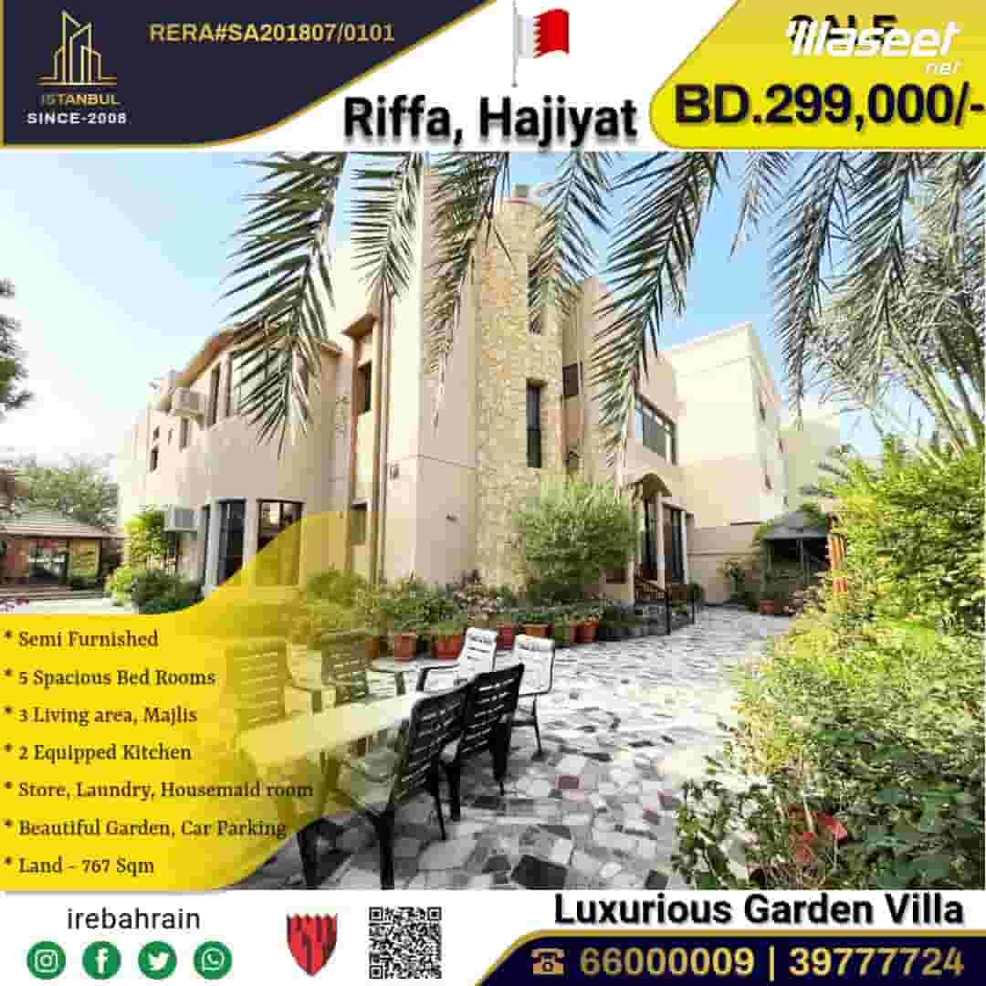 Beautiful Garden Villa for Sale in Riffa  Al Hajjiyat