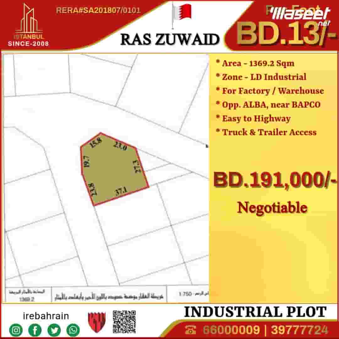 Industrial Land for sale in Ras Zuwayed