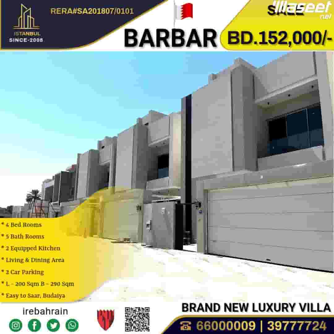 Beautiful Brand New Villa for Sale in Barbar