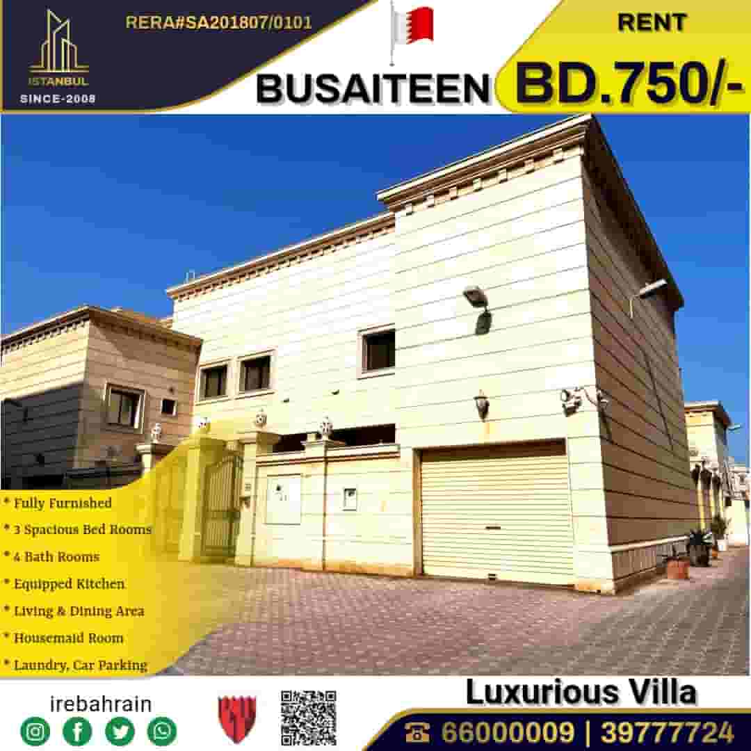 Fully Furnished Luxury Villa for Rent in Busaiteen