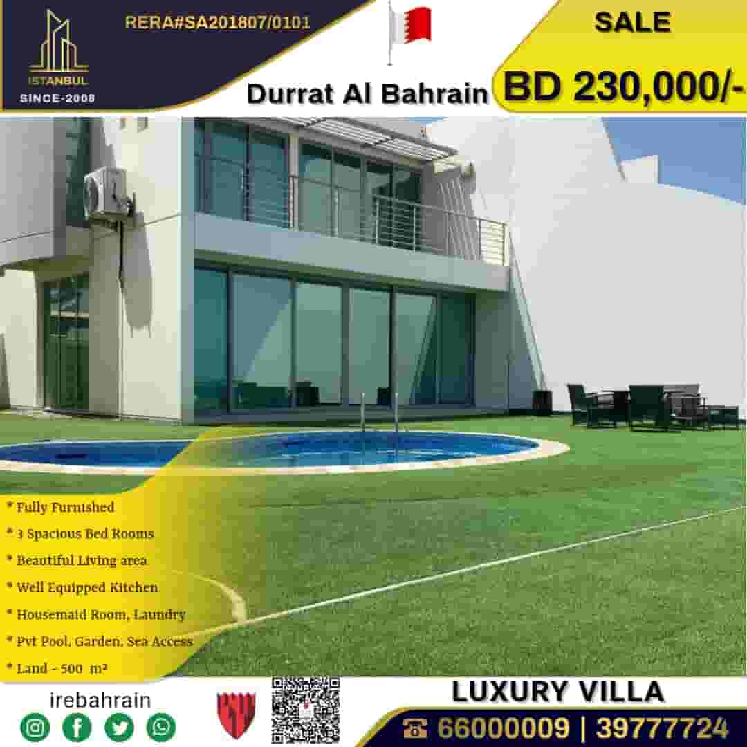 FULLY FURNISHED LUXURY VILLA FOR SALE – DURRAT AL BAHRAIN