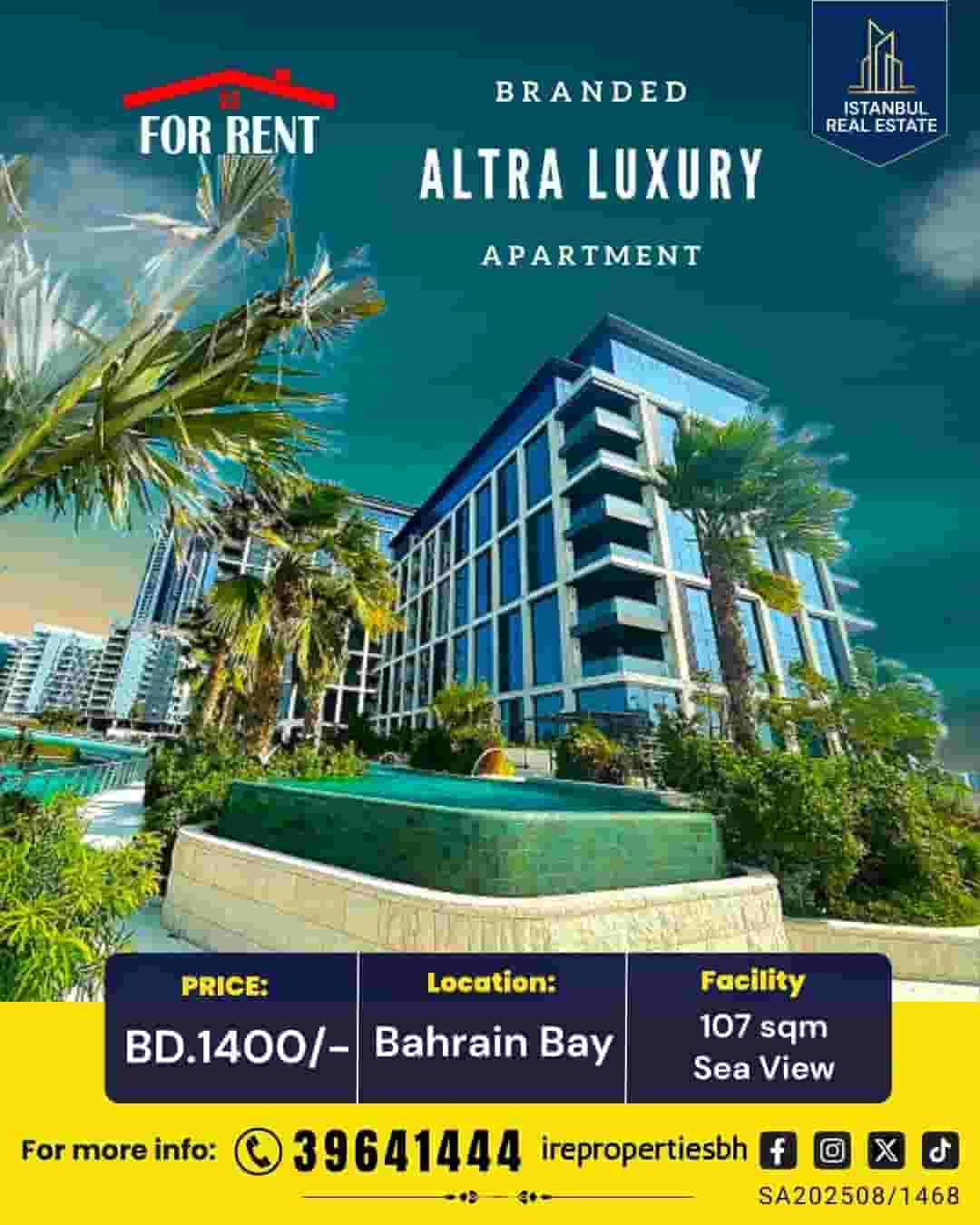 ULTRA-LUXURY BRANDED PRIVATE RESIDENCE FOR RENT– BAHRAIN BAY