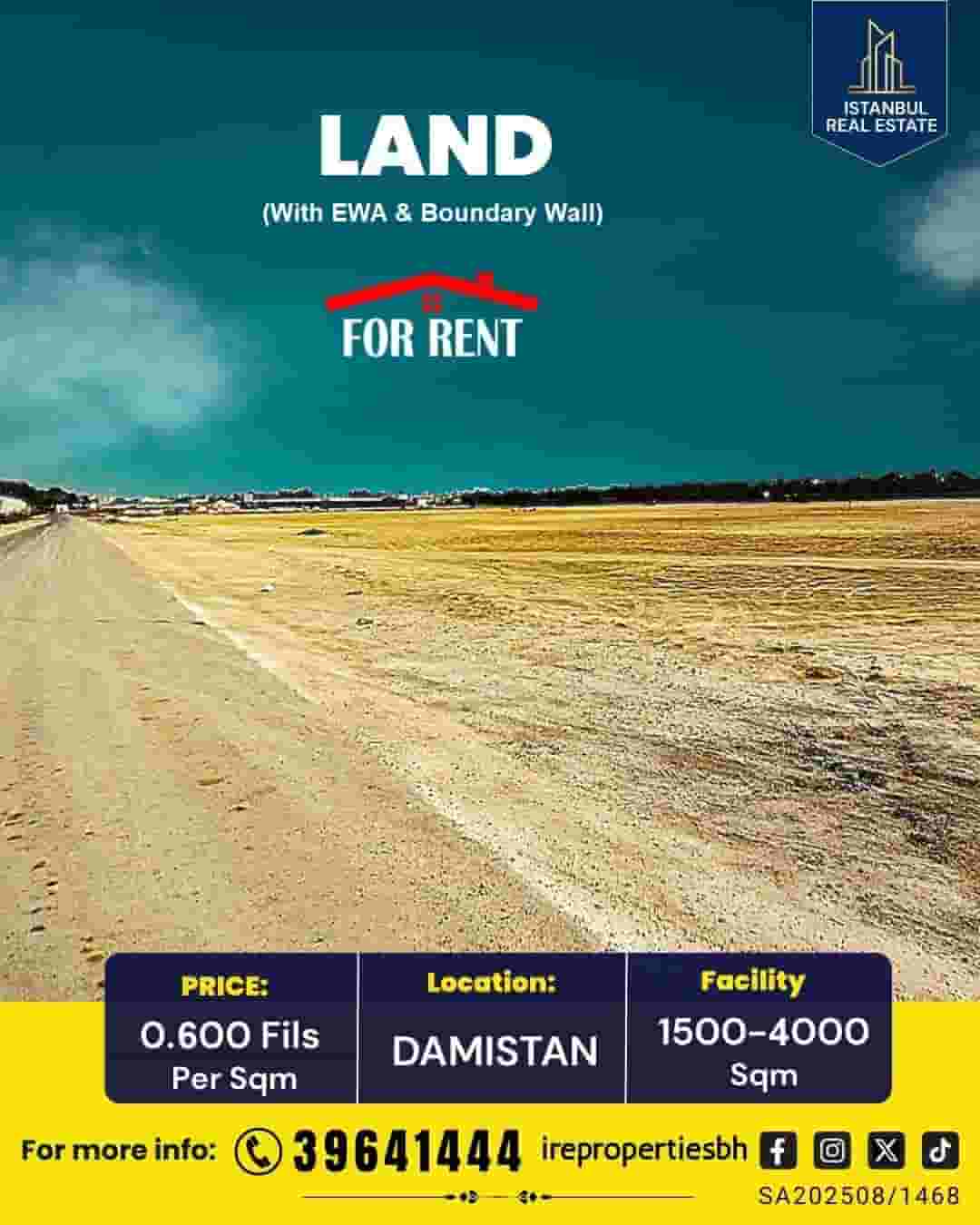 Land for rent in Damistan near the sea 