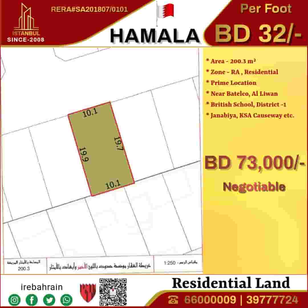 Residential land for Sale in HAMALA