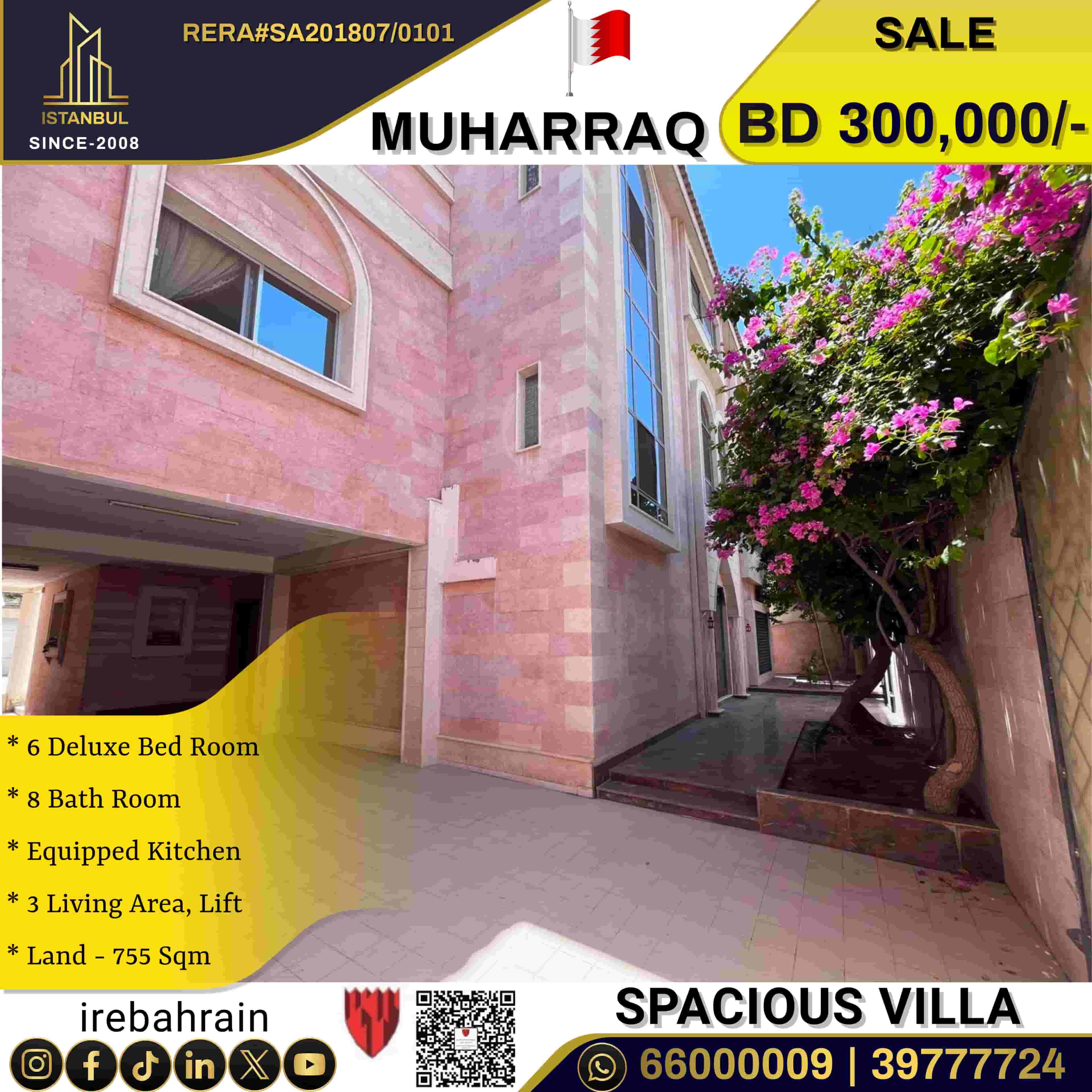 Beautiful Spacious Villa for Sale in muharraq
