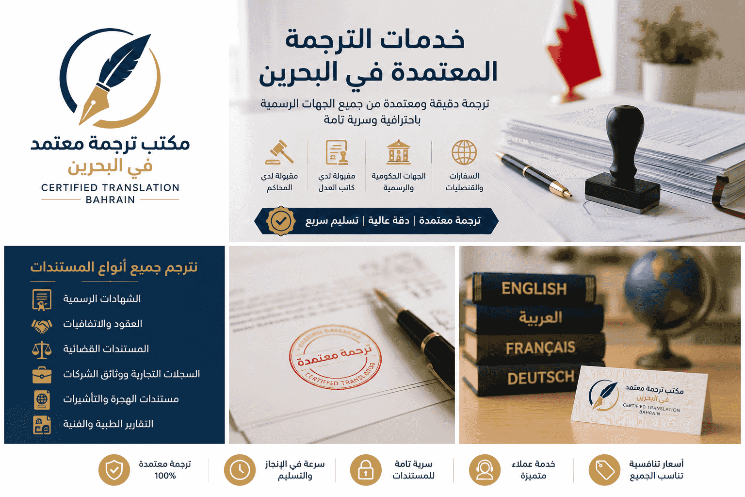 خدمات الترجمة المعتمدة في البحرين