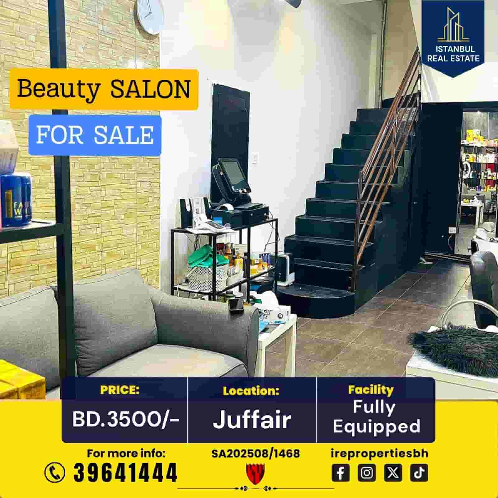 A fully equipped beauty salon for women for sale in Al Juffair