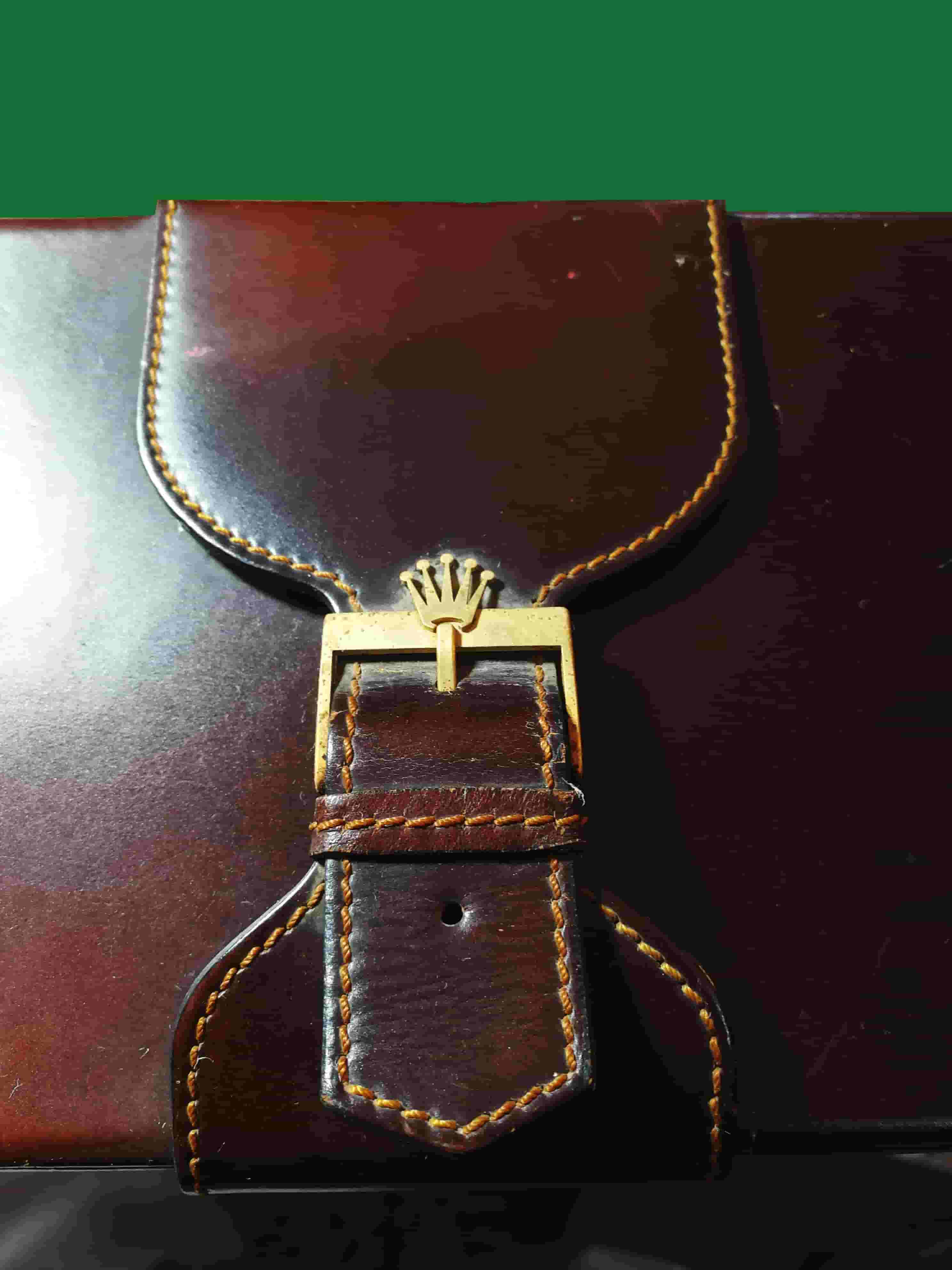 علبه ساعه رولكس اصليه جلد وخشب Genuine Rolex watch box (leather and wood)