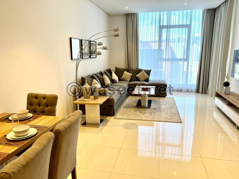 For rent a luxurious and new furnished apartment in Al Juffair 1