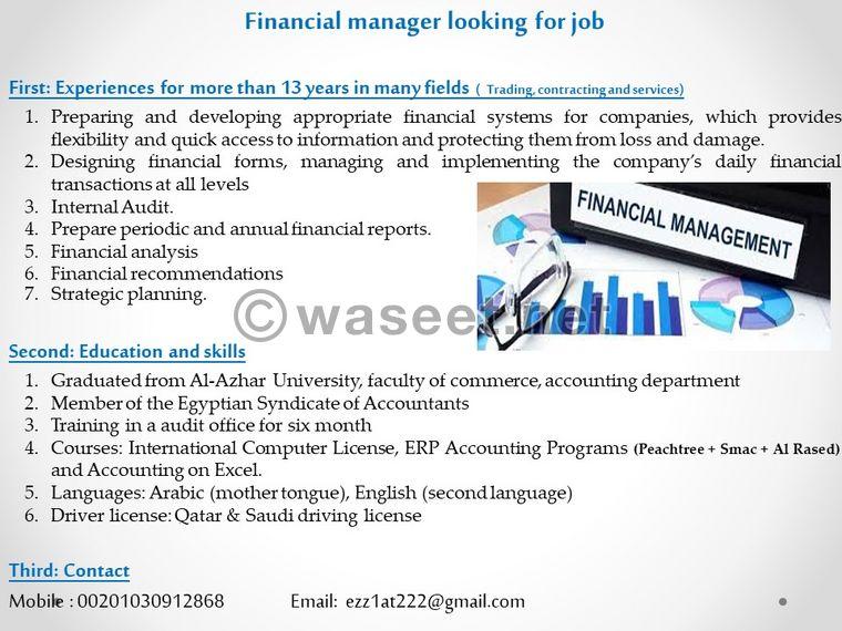 Financial manager looking for job  2