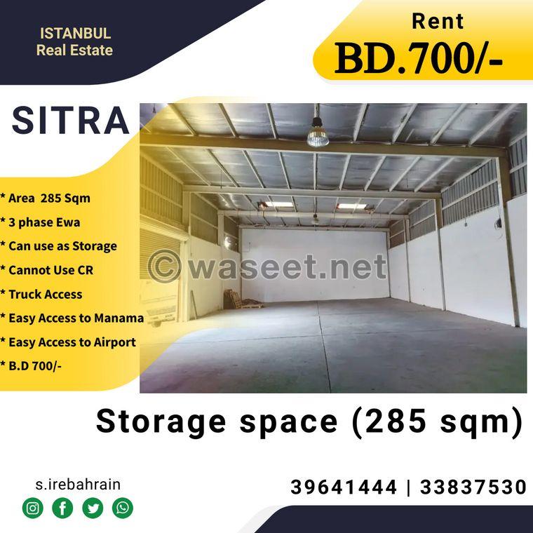 285 sqm warehouse for rent in Sitra  3