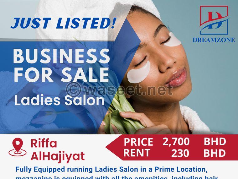 For sale a fully equipped womens salon  0