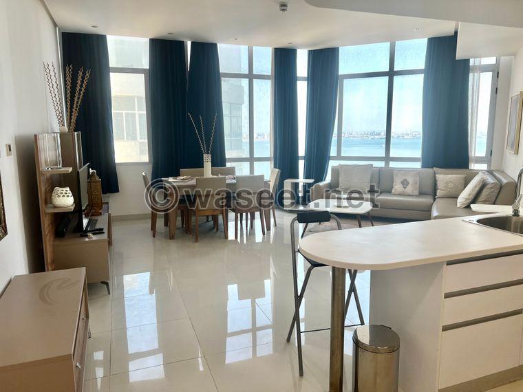 For rent a furnished apartment with sea view in Jefair  0