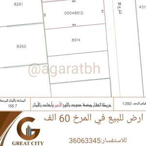 For sale 156 sqm land in Al Markh 