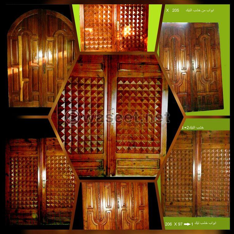 Doors made of precious teak wood 6