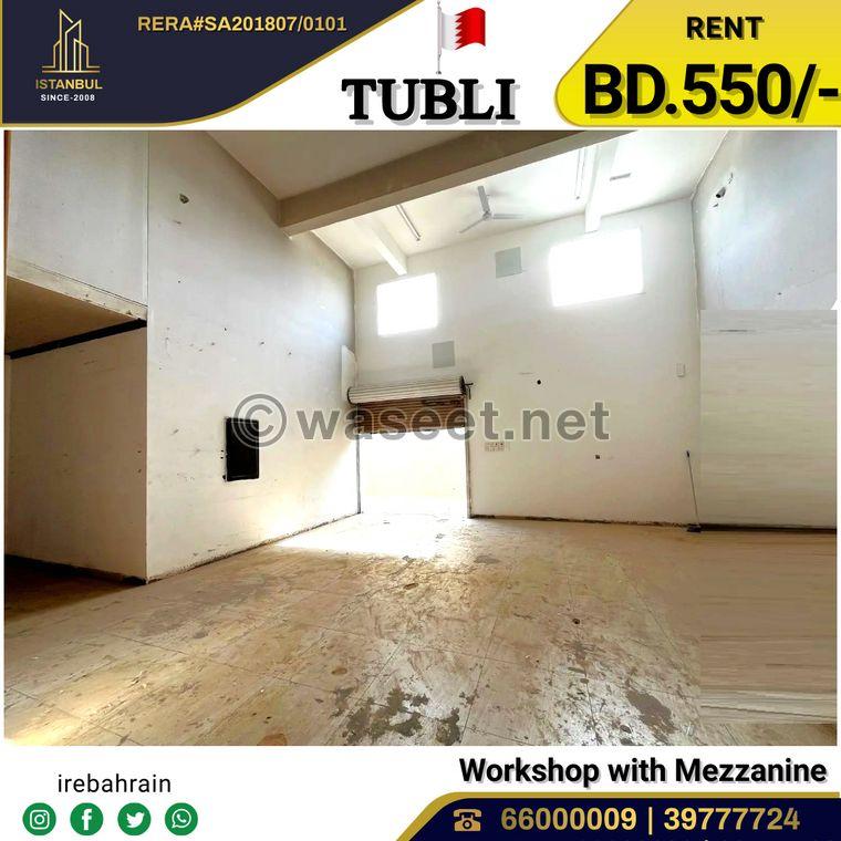 Warehouse and workshop with mezzanine for rent Tubli 3