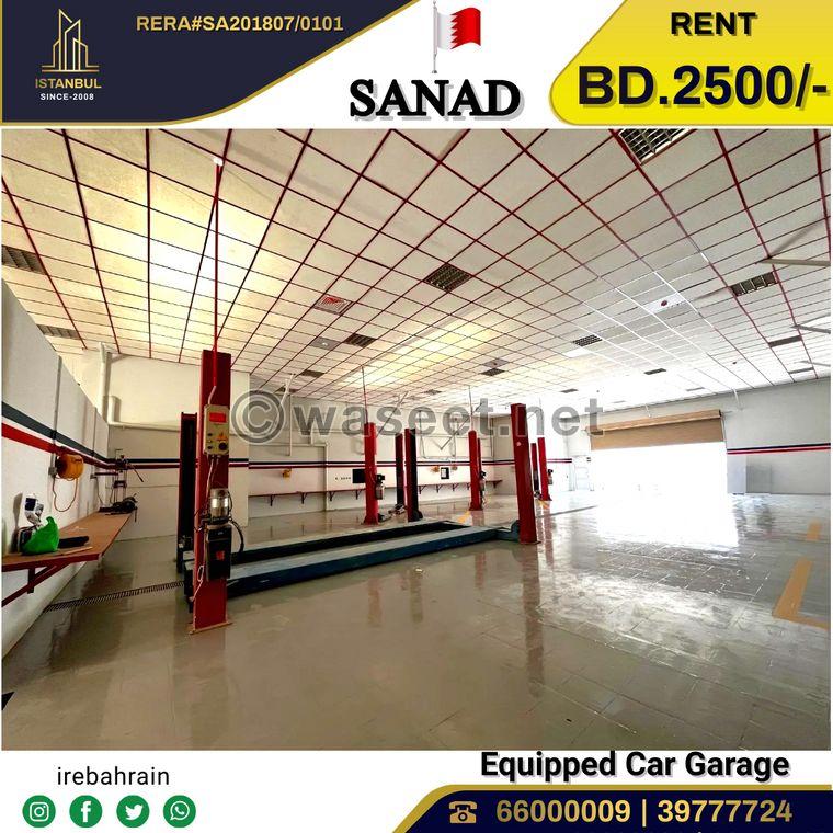 Certified car garage for rent in Sanad 3