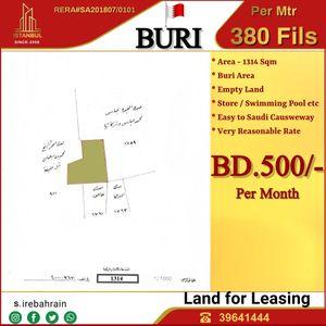 Land available for lease in Buri at 380 fills per square meter