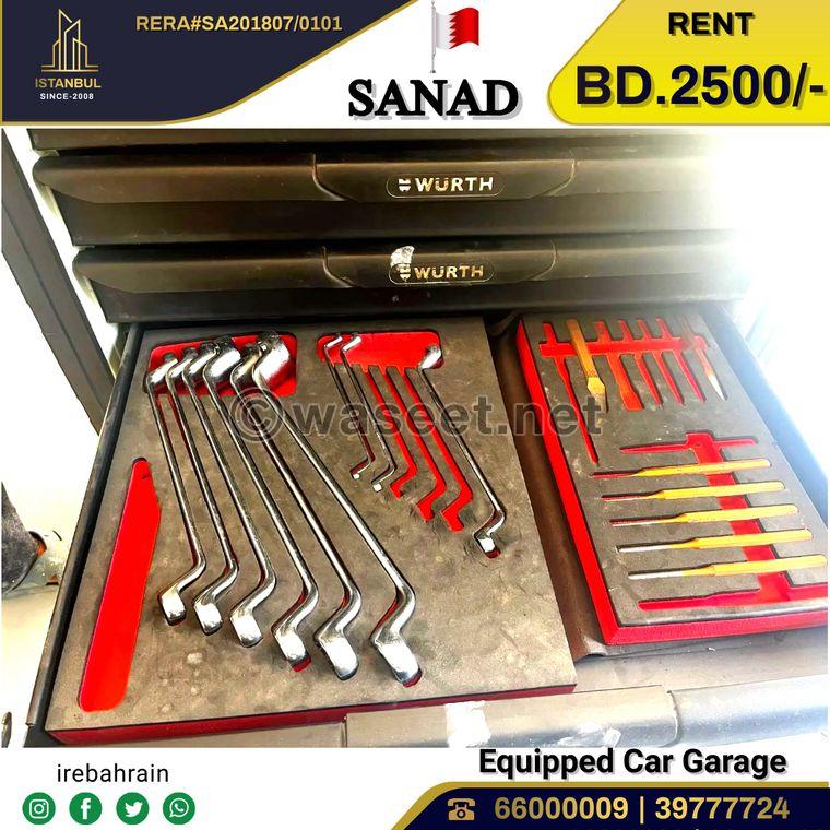 Certified car garage for rent in Sanad 5