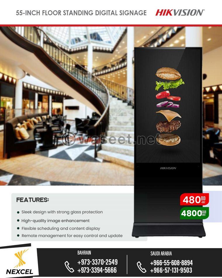 HIKSVISION floor standing digital signage for sale  0