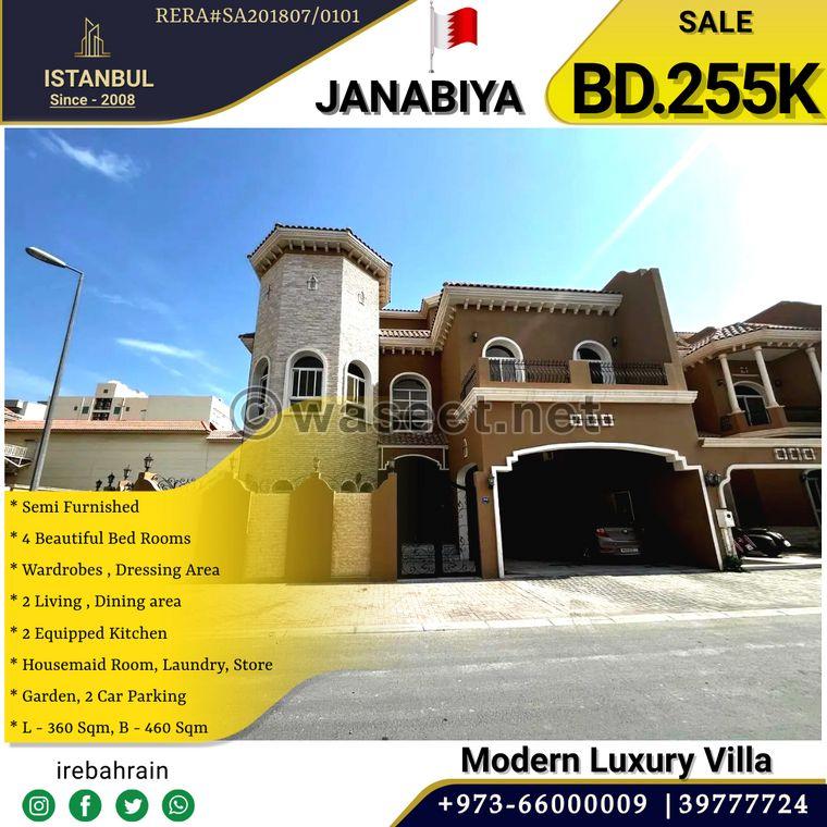 European Style luxury villa for sale in janabiya 0