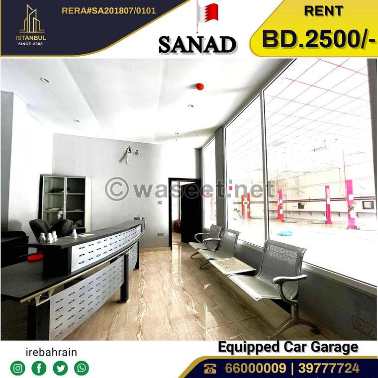 Certified car garage for rent in Sanad 2
