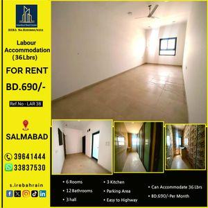 New workers accommodation for rent in Salmabad