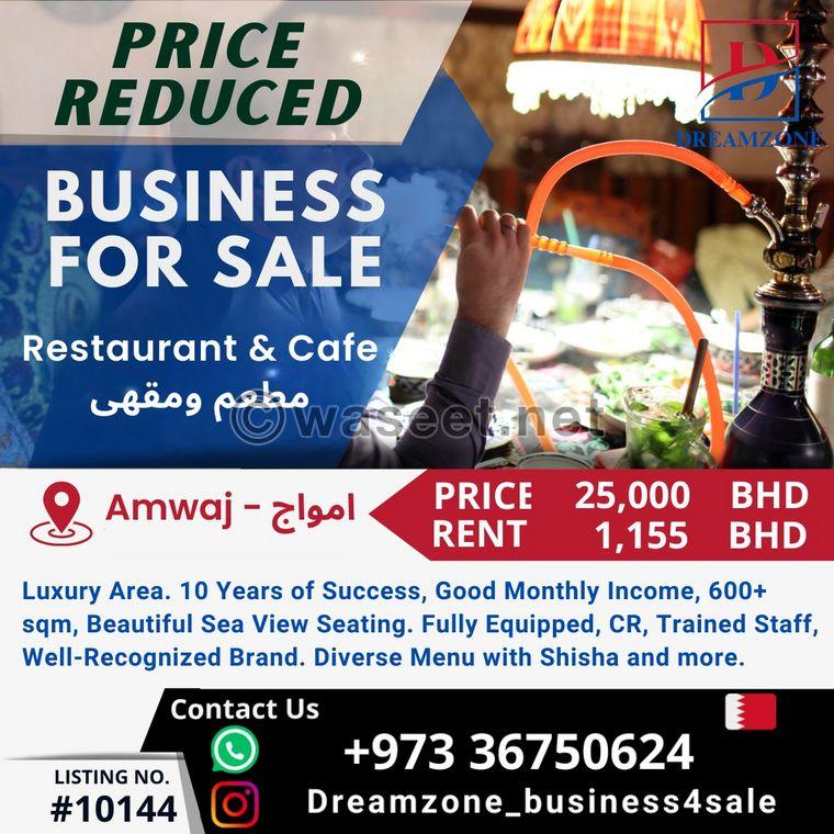 Restaurant and cafe for sale in Amwaj Bahrain 0