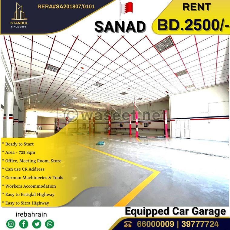 Certified car garage for rent in Sanad 0