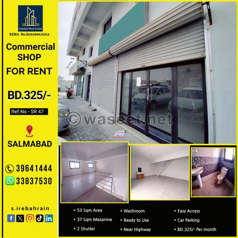 Commercial shop for rent in Salmabad  0