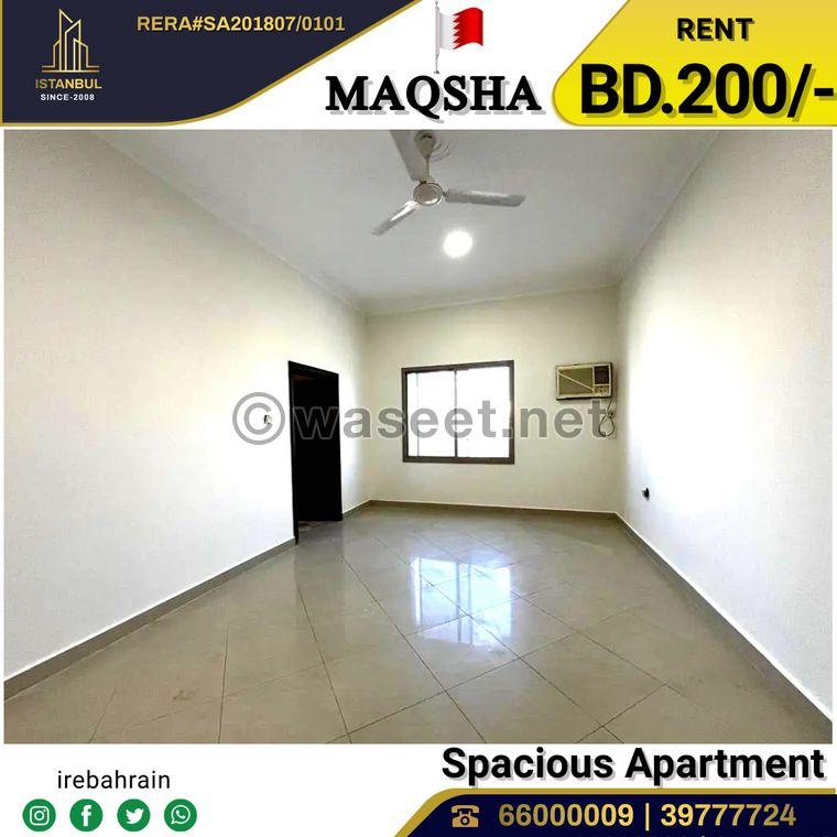 Spacious apartment for rent in Al Maqsha 1