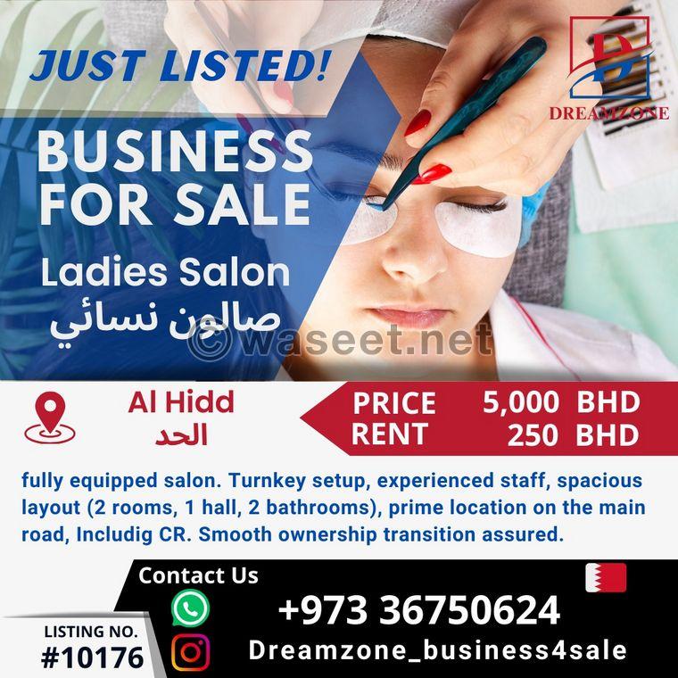 For sale a new women's salon in an excellent location 0