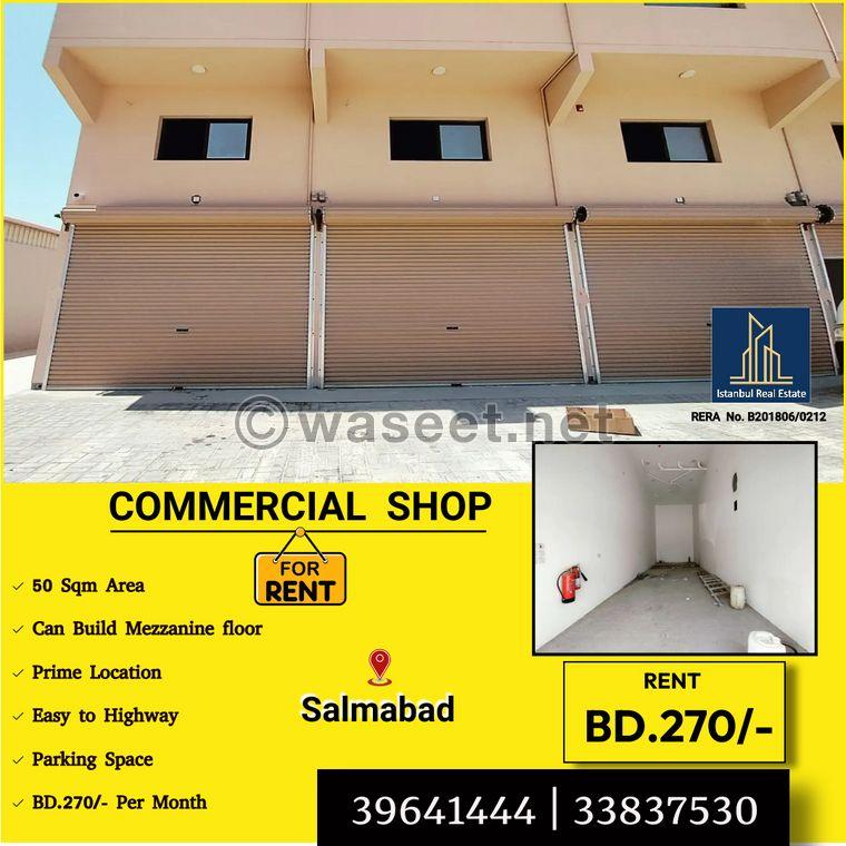 New 50 sqm commercial store for rent in Salmabad  0