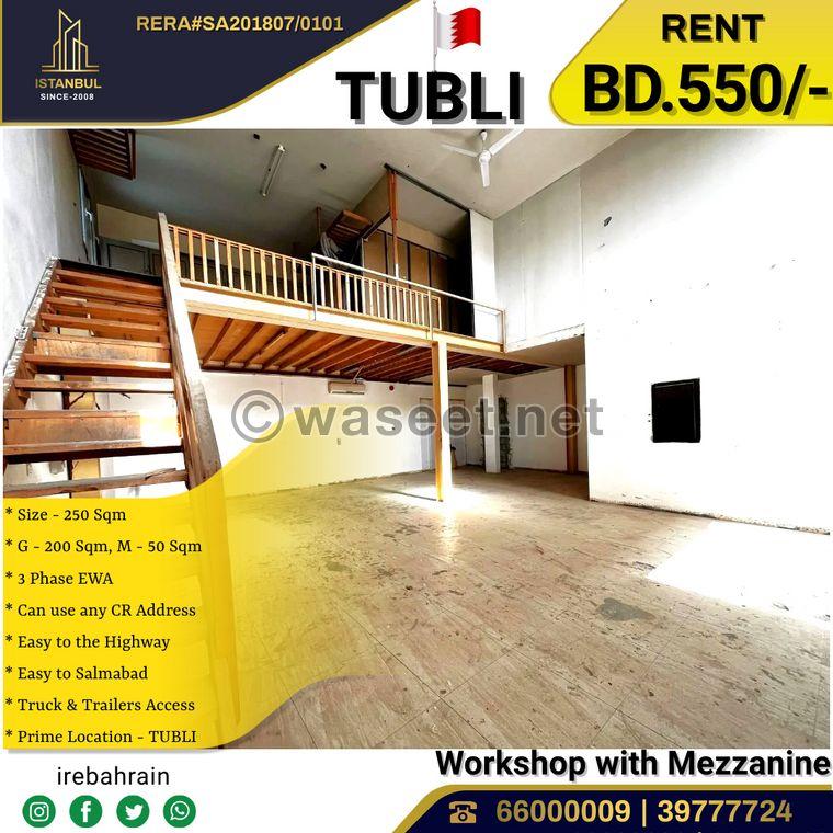Warehouse and workshop with mezzanine for rent Tubli 0
