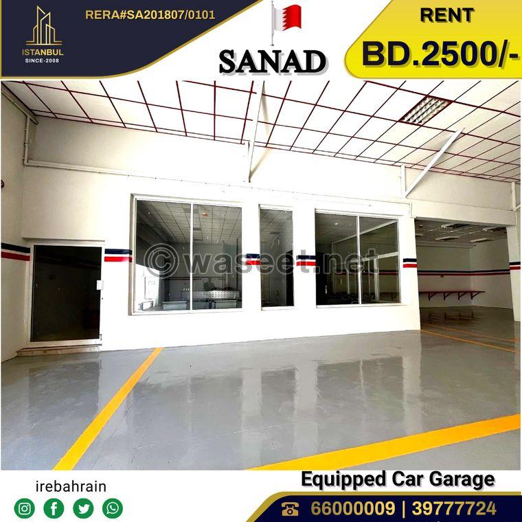 Certified car garage for rent in Sanad 1