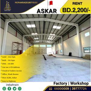 Warehouse for rent in Askar near Alba