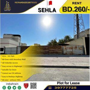 Land with Boundary Wall for rent in Sehla 