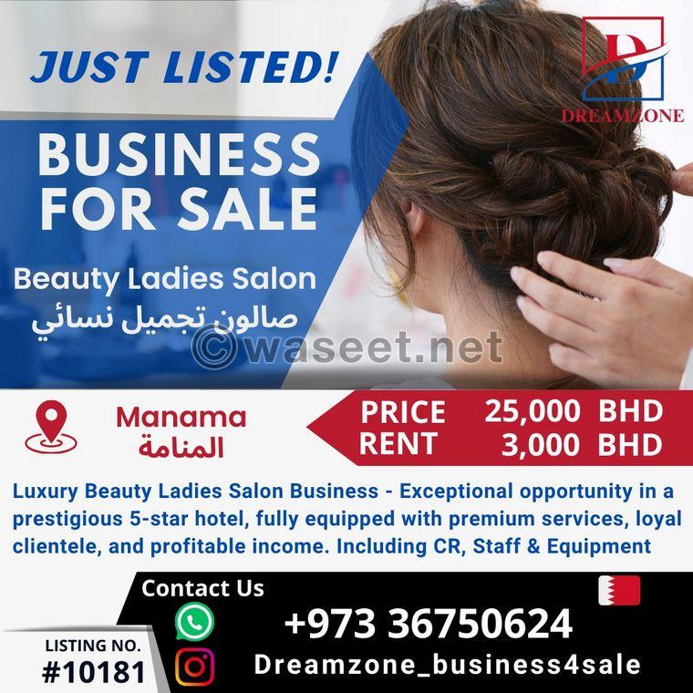 Luxury ladies running and beauty salon for sale 0