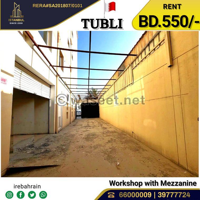 Warehouse and workshop with mezzanine for rent Tubli 5