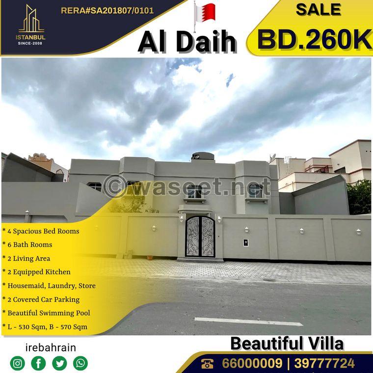 Luxury villa with swimming pool for sale in Al Daih  0