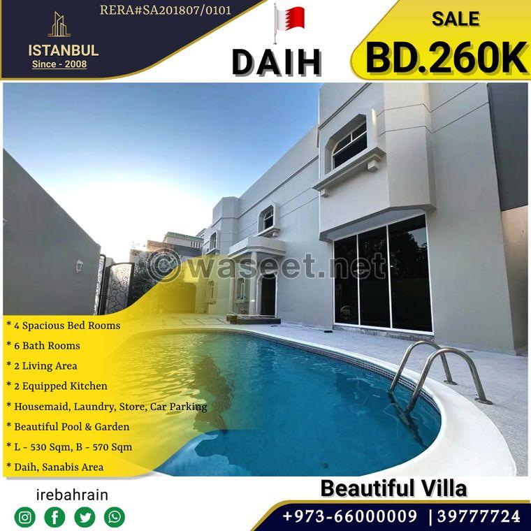 Luxury villa with swimming pool for sale in Al Daih  0