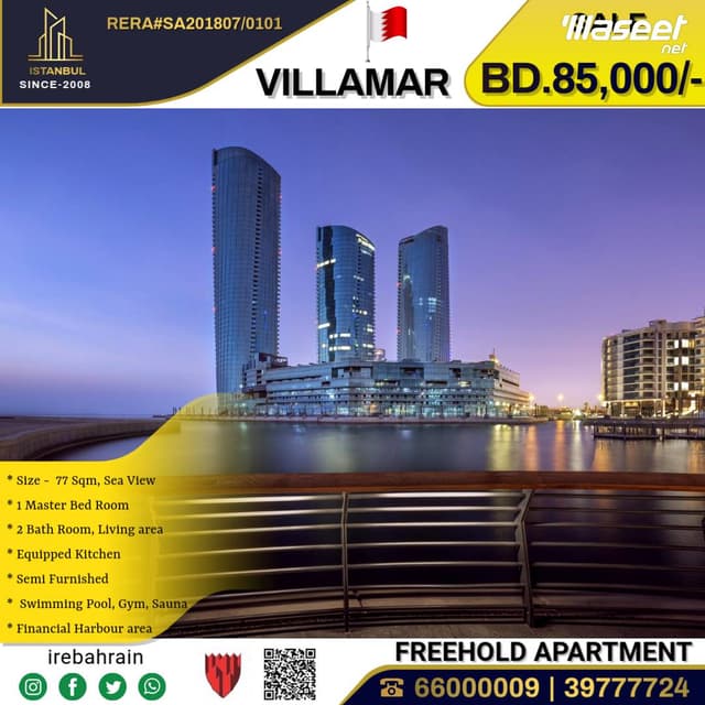 For sale apartment in GFH Villamar building