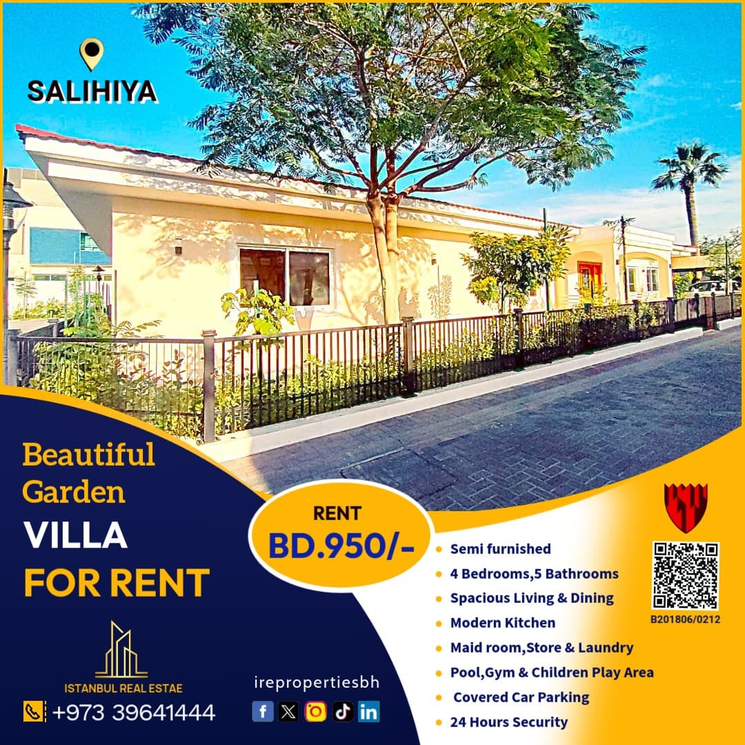 beautiful villa with garden for rent  10