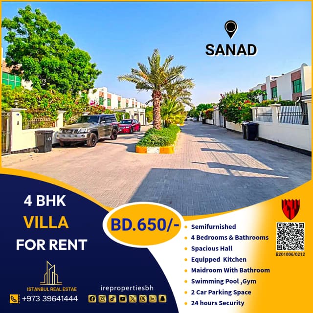 Villa for rent in Sanad