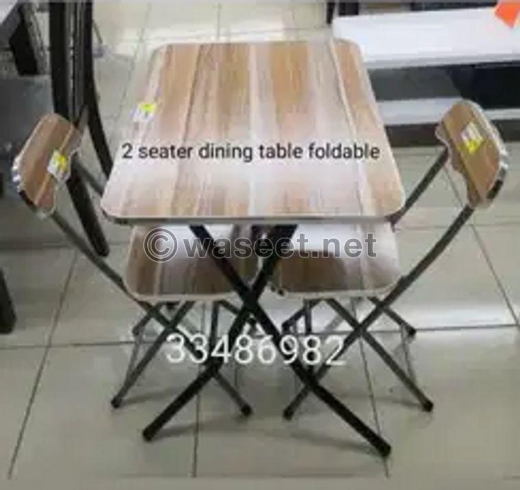 طاولة طعام 2 مقاعد 0