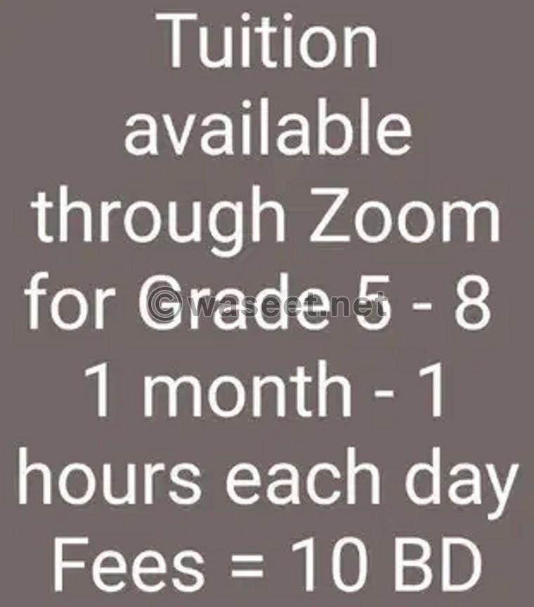Tuition available for Gr 5 0