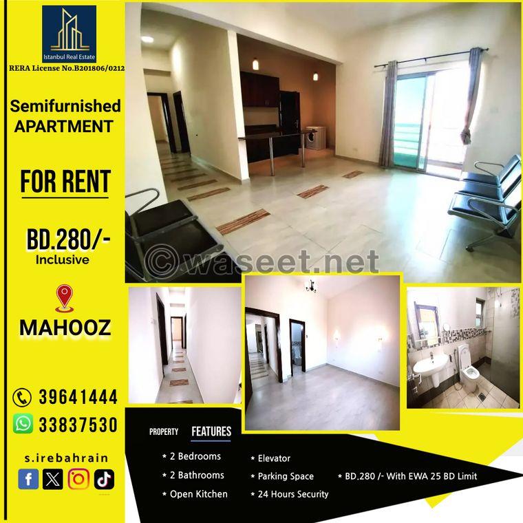 Semi furnished apartment for rent in Mahooz  4