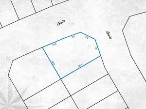 Residential land for sale in Hamala on two streets and a corner 
